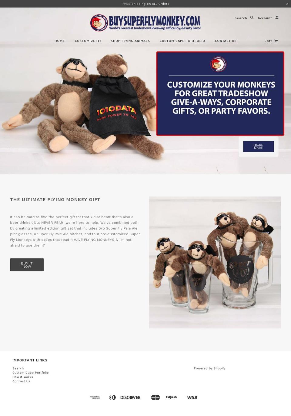buysuperflymonkey.com shopify website screenshot