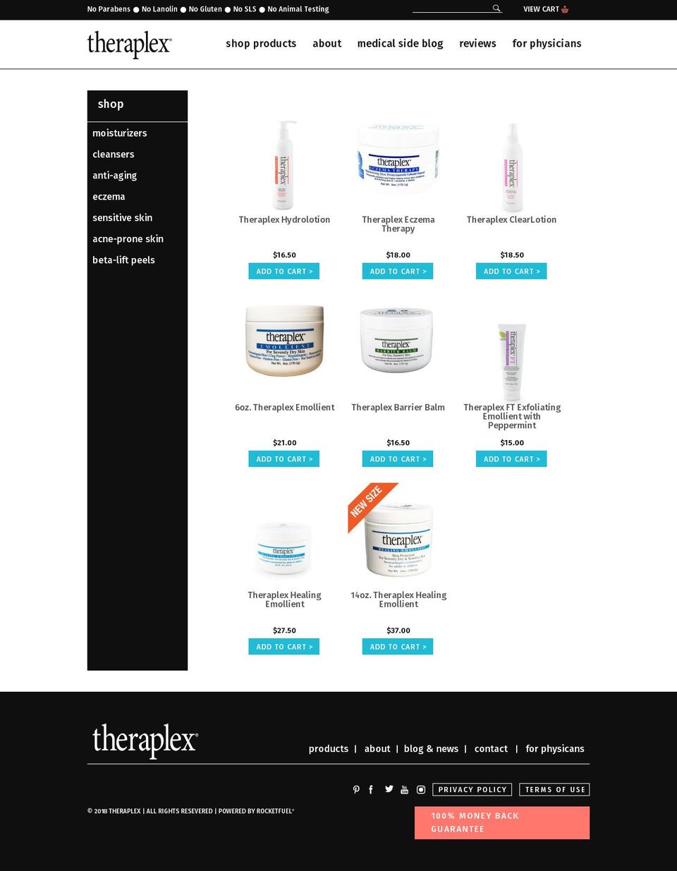 Disruptive Version Shopify theme site example buytheraplex.com