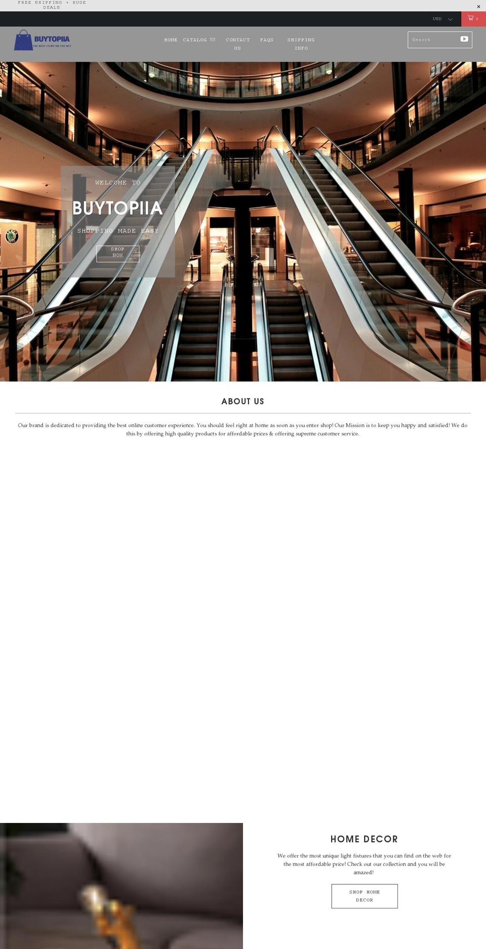 buytopiia.com shopify website screenshot