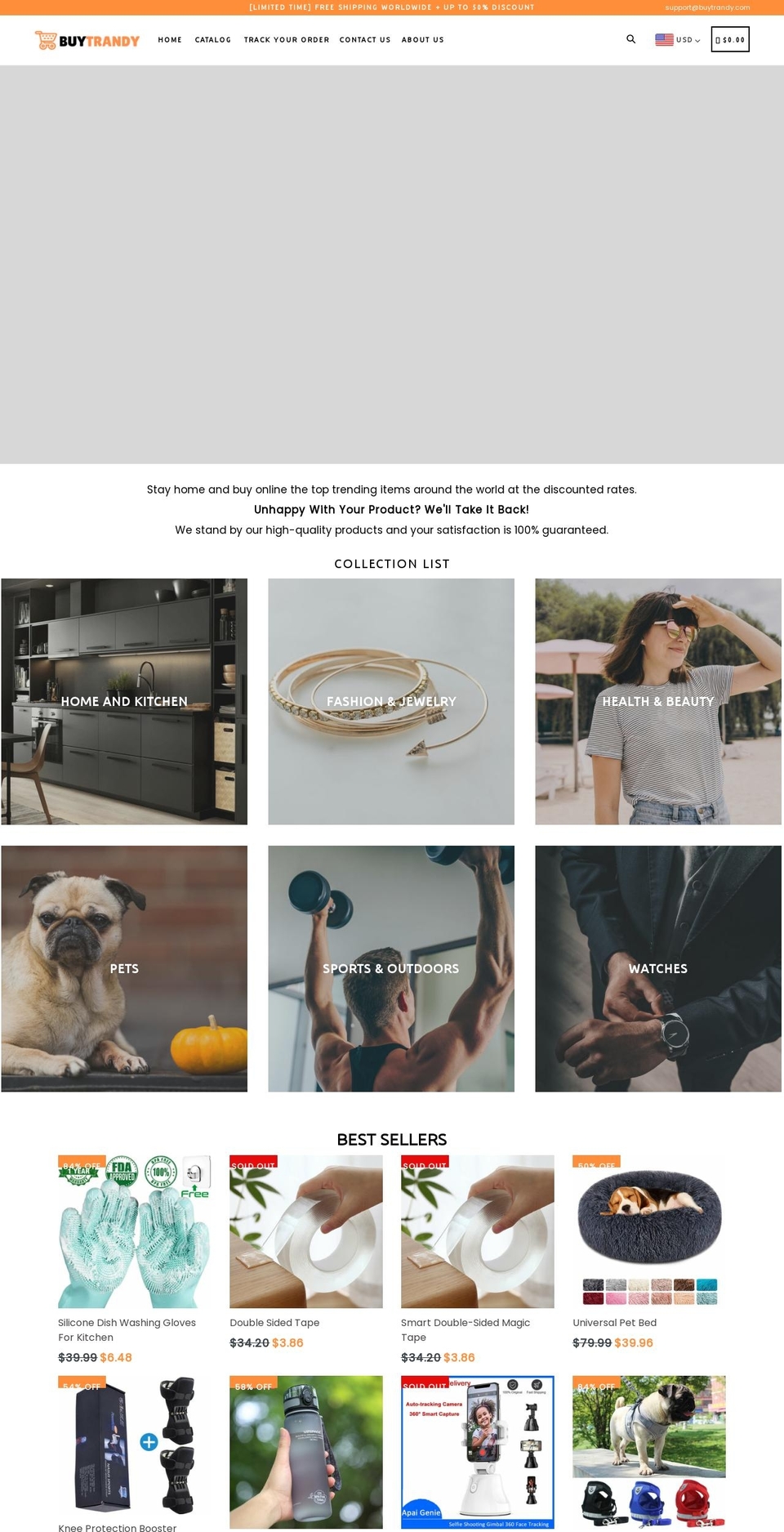 buytrandy.com shopify website screenshot