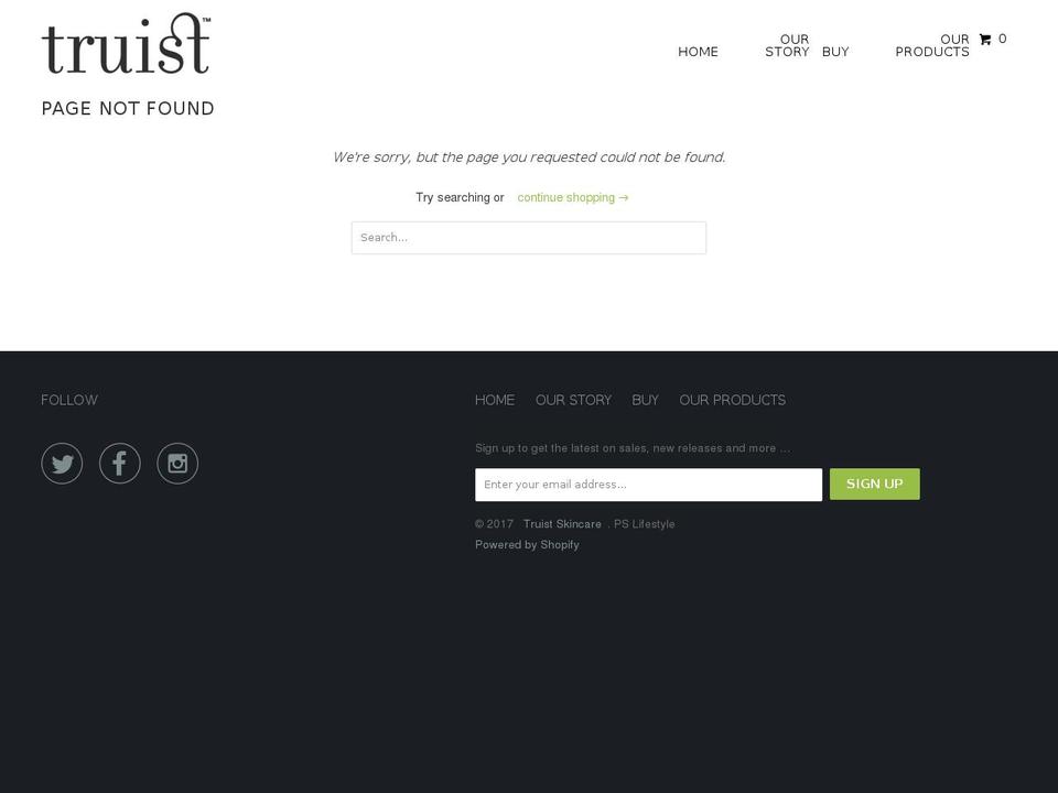 buytruist.com shopify website screenshot