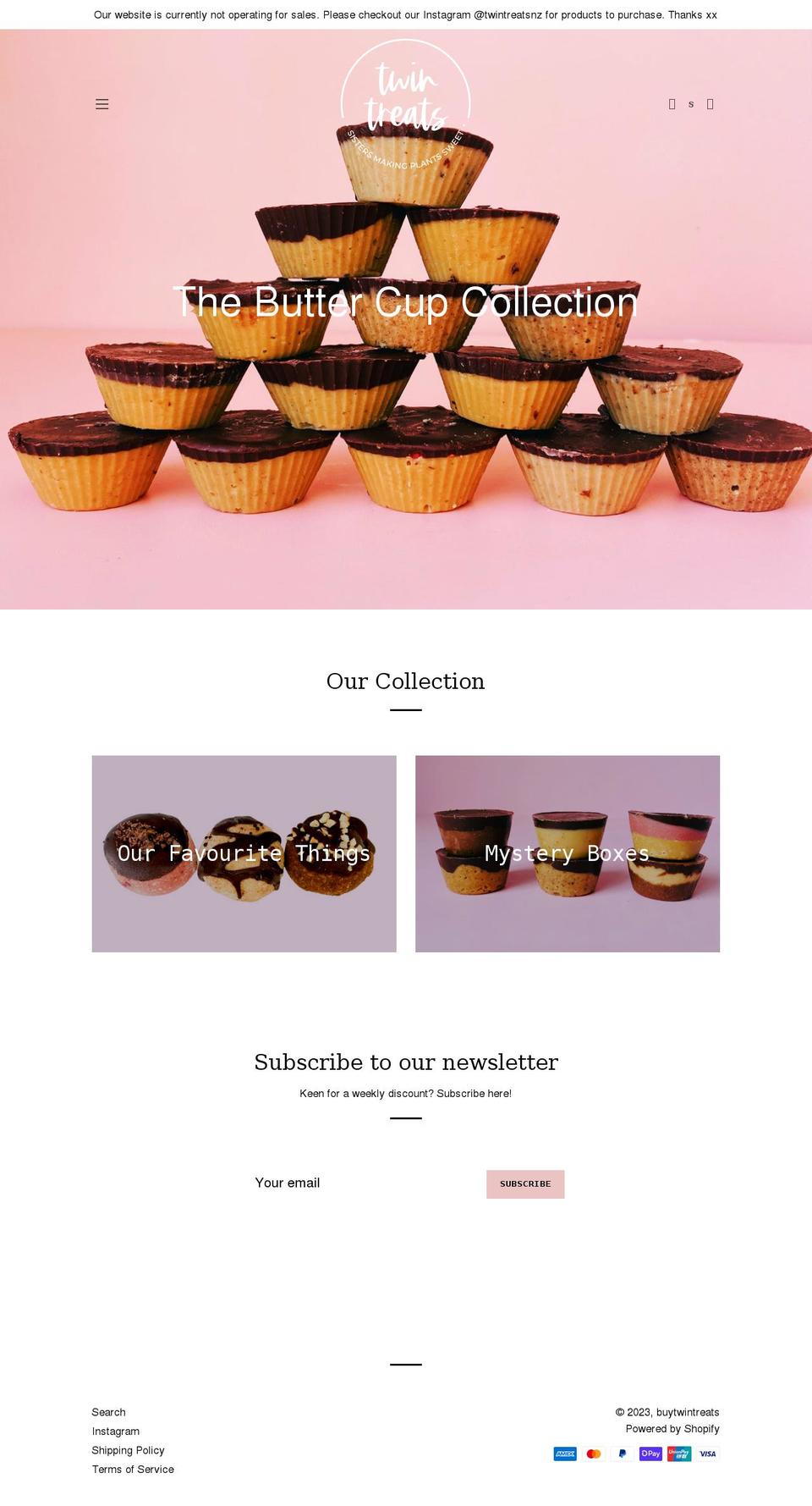 buytwintreats.co.nz shopify website screenshot