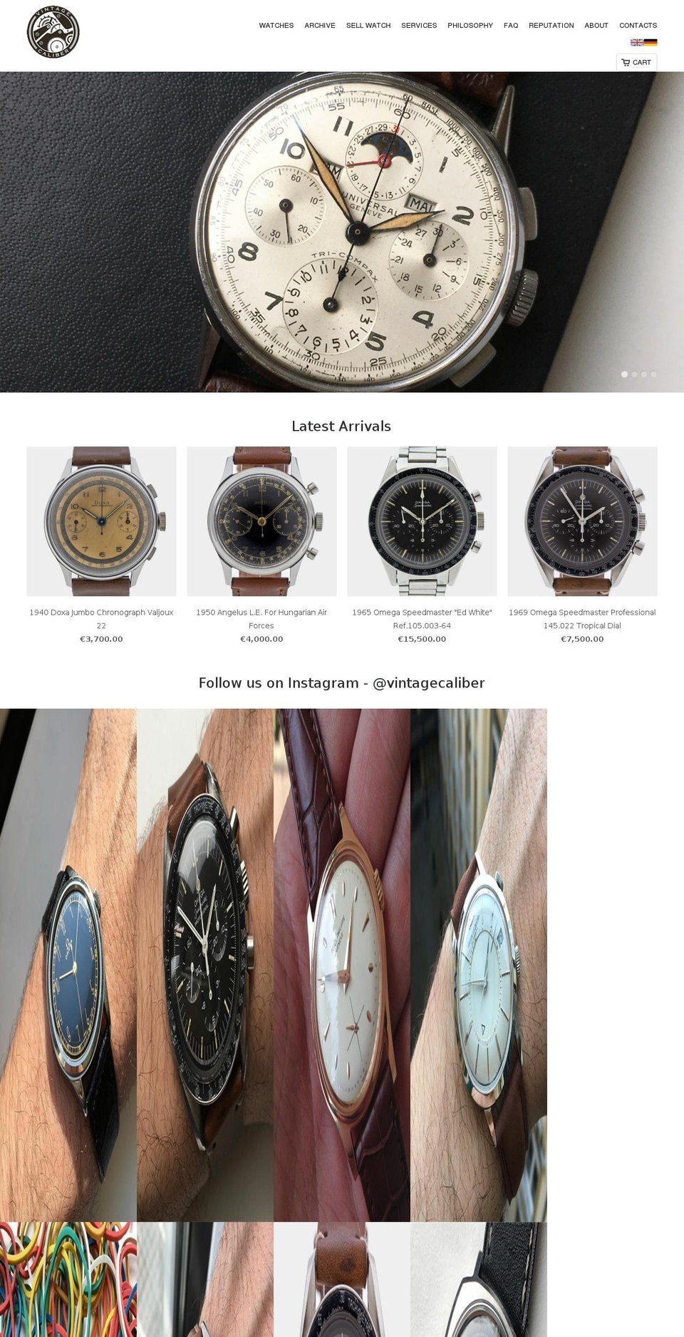 buyvintagewatch.com shopify website screenshot