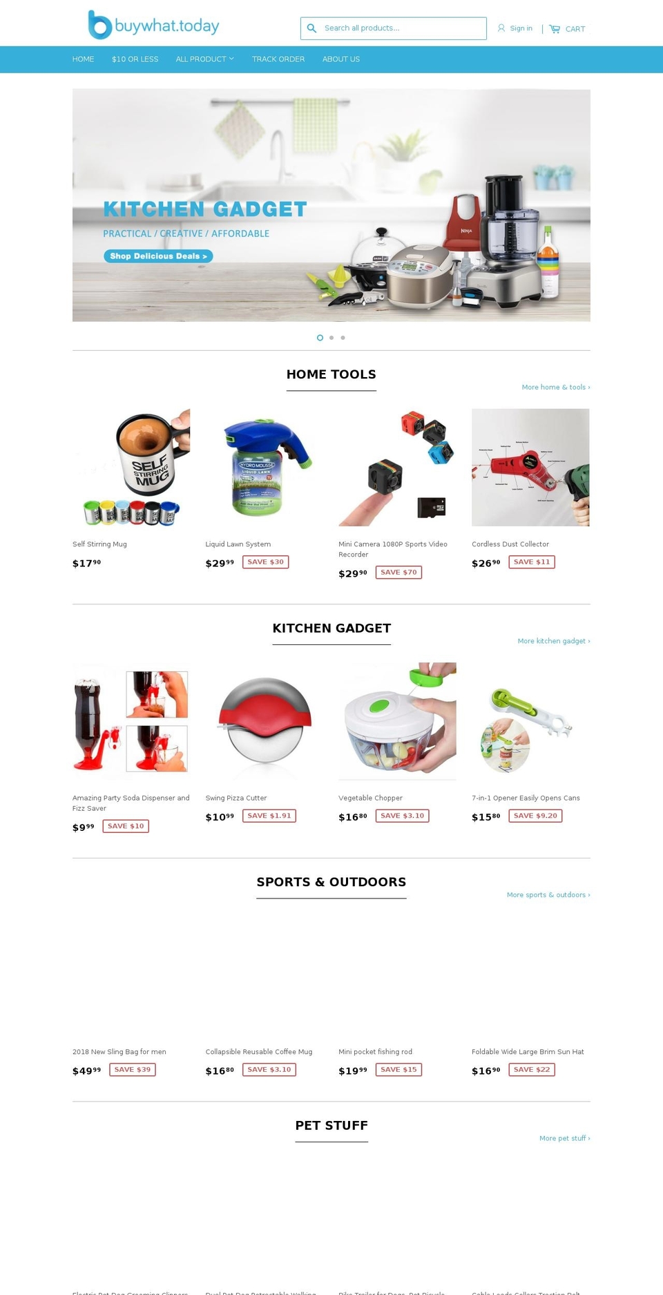 buywhat.today shopify website screenshot