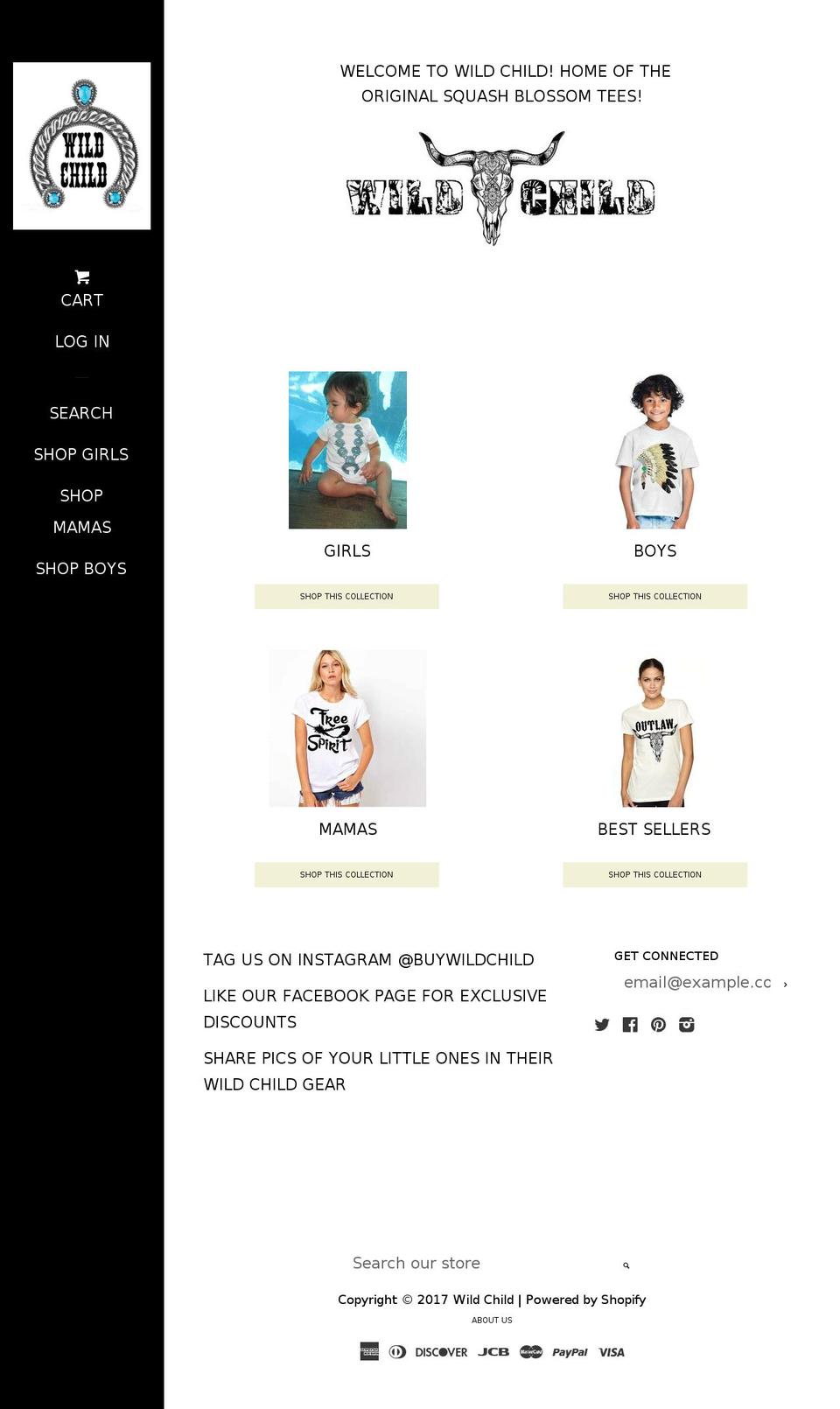 buywildchild.com shopify website screenshot