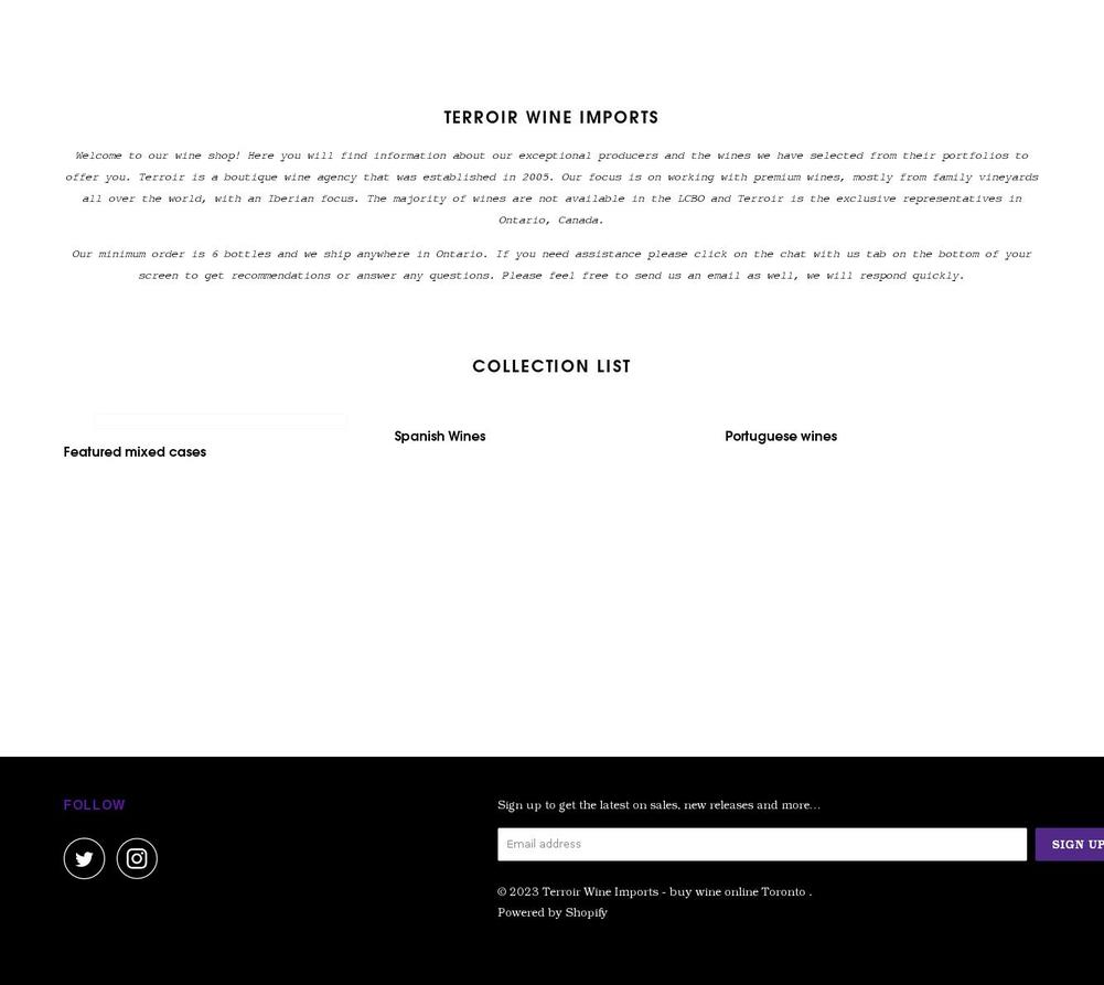 buywineonlineontario.com shopify website screenshot