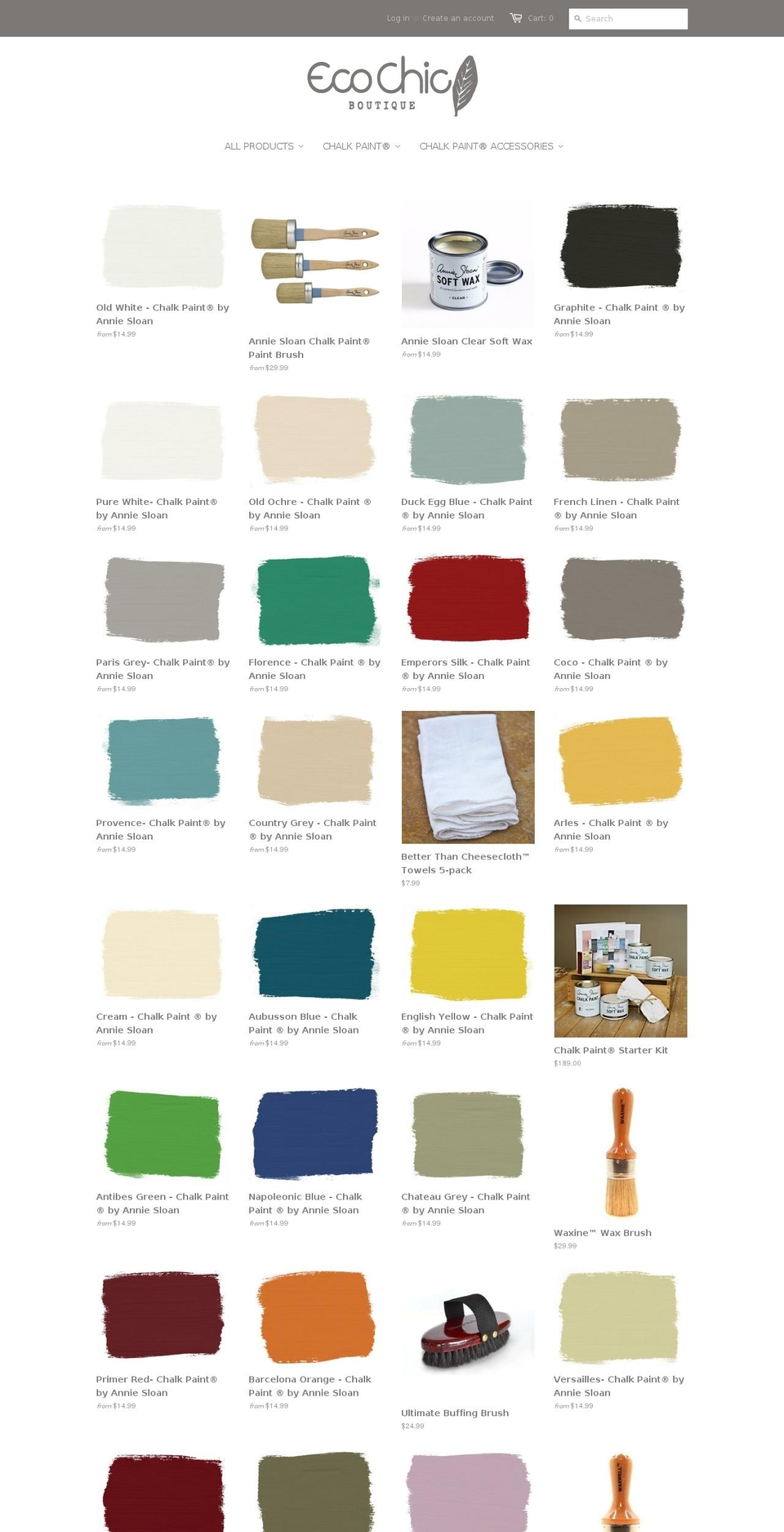buyyourchalkpaint.com shopify website screenshot
