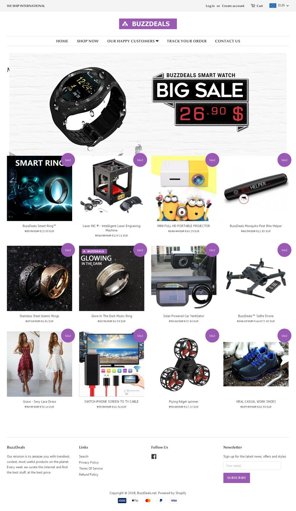 buzzdeals.net shopify website screenshot