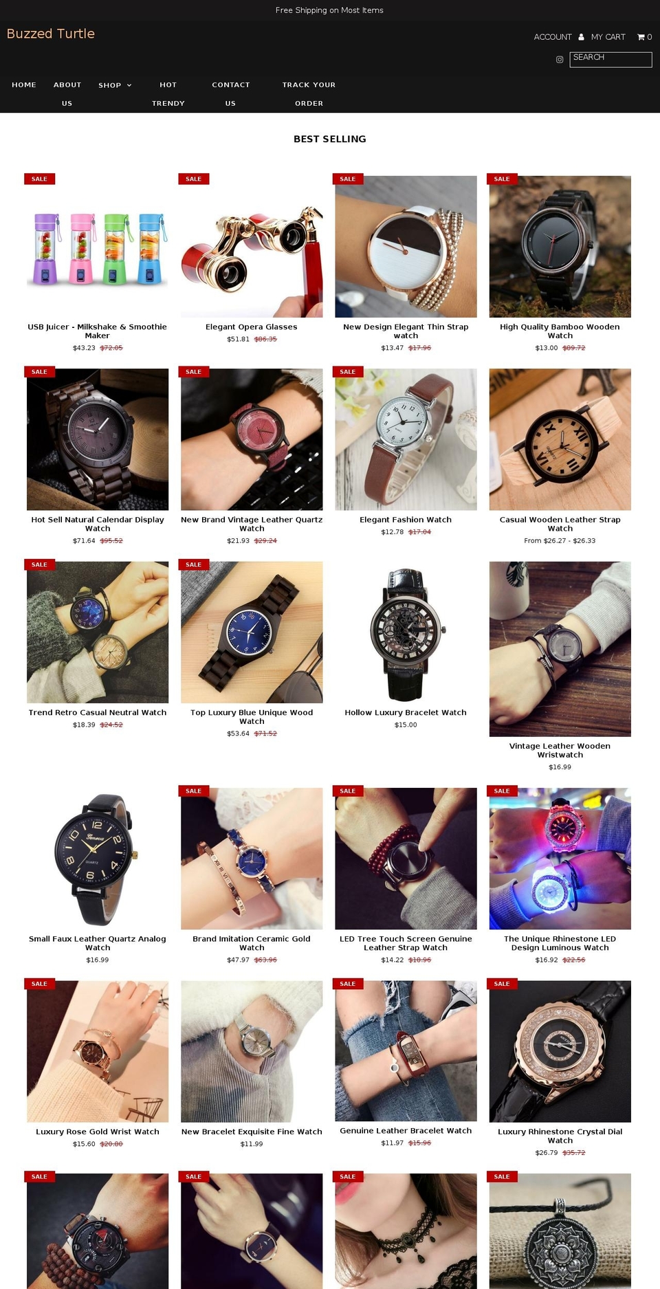 buzzedturtle.com — Shopify storefront screenshot