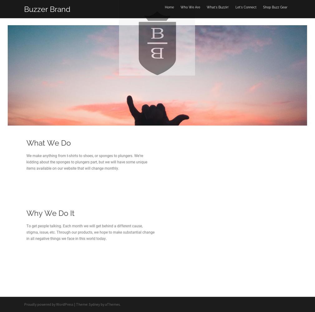 buzzerbrand.com — Shopify storefront screenshot