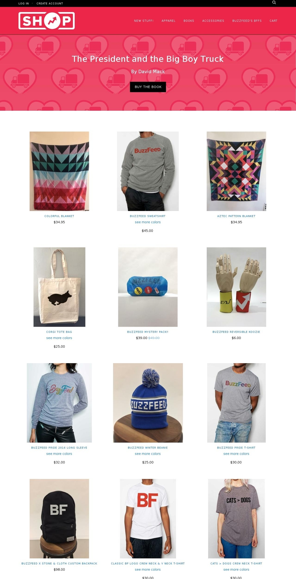 buzzfeedstore.com shopify website screenshot