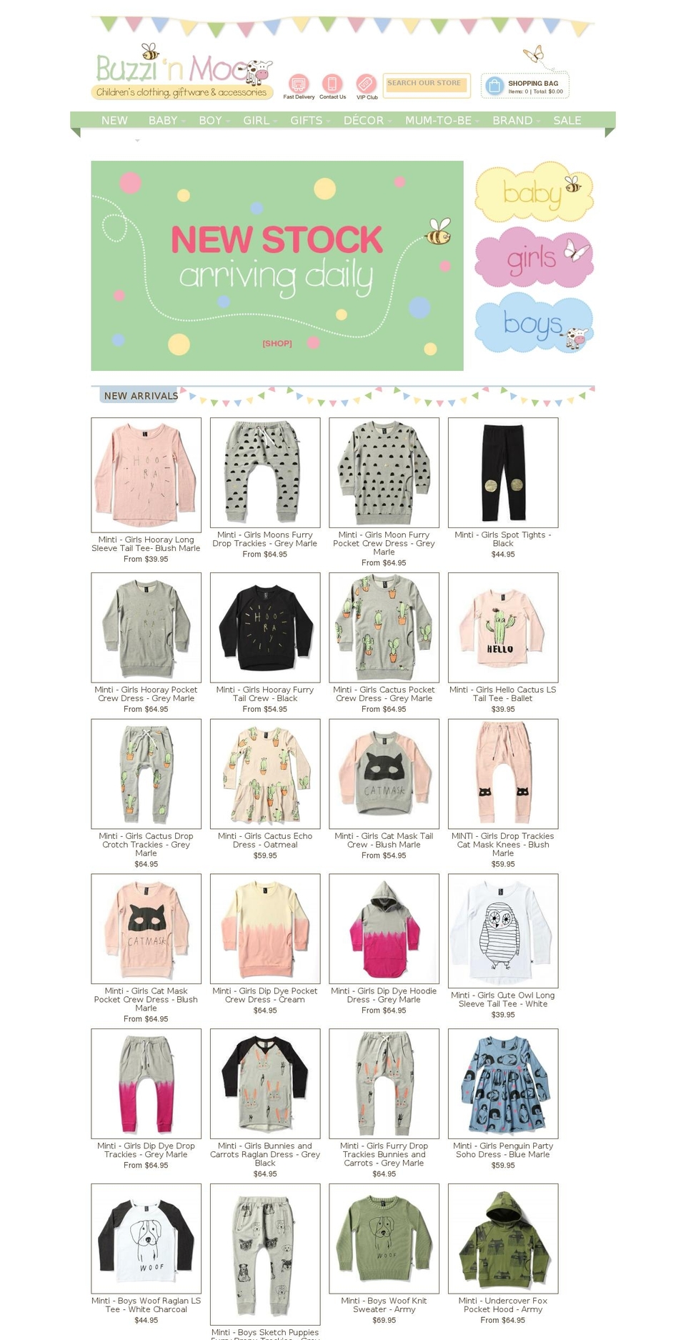 buzzinmoo.com shopify website screenshot