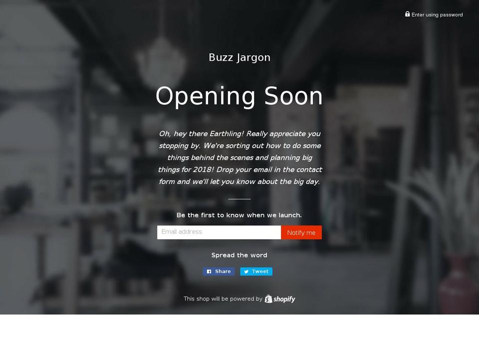 buzzjargon.com — Shopify storefront screenshot