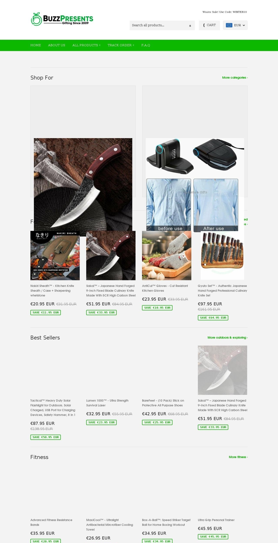 buzzpresents.com shopify website screenshot