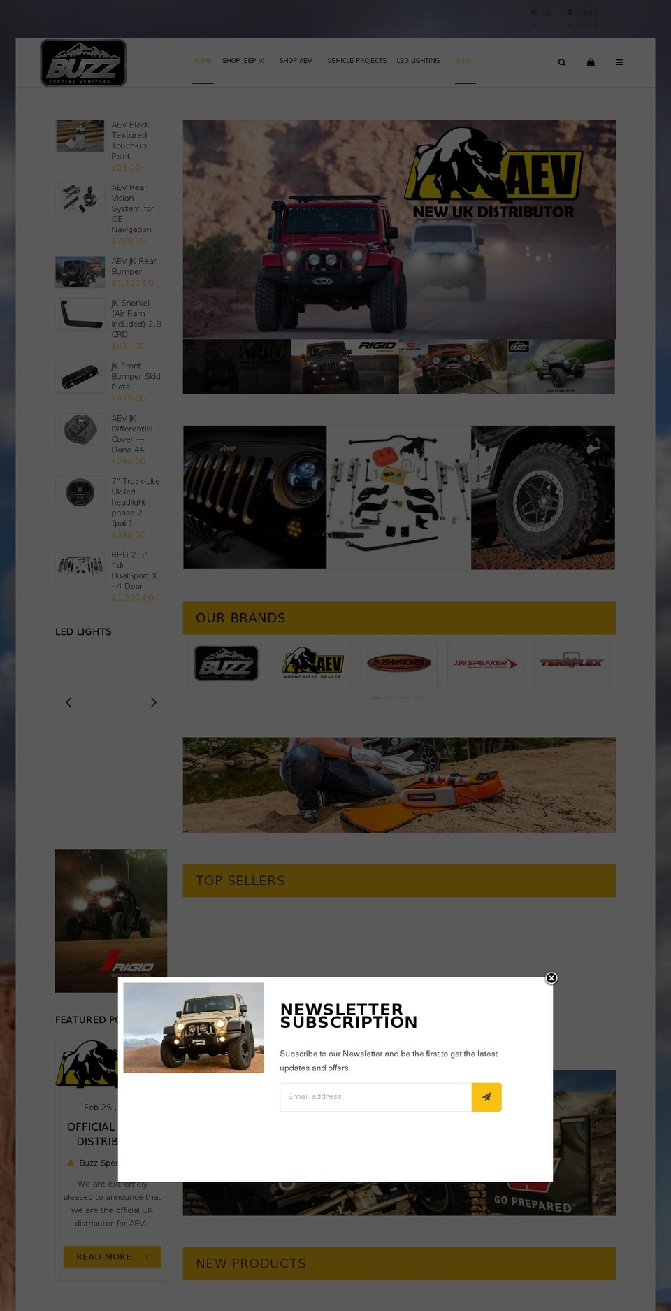 buzzracing.co.uk shopify website screenshot