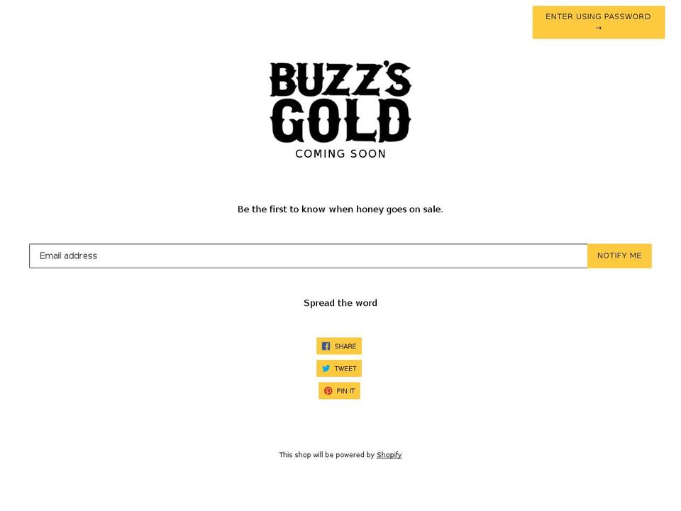 buzzsgold.com shopify website screenshot