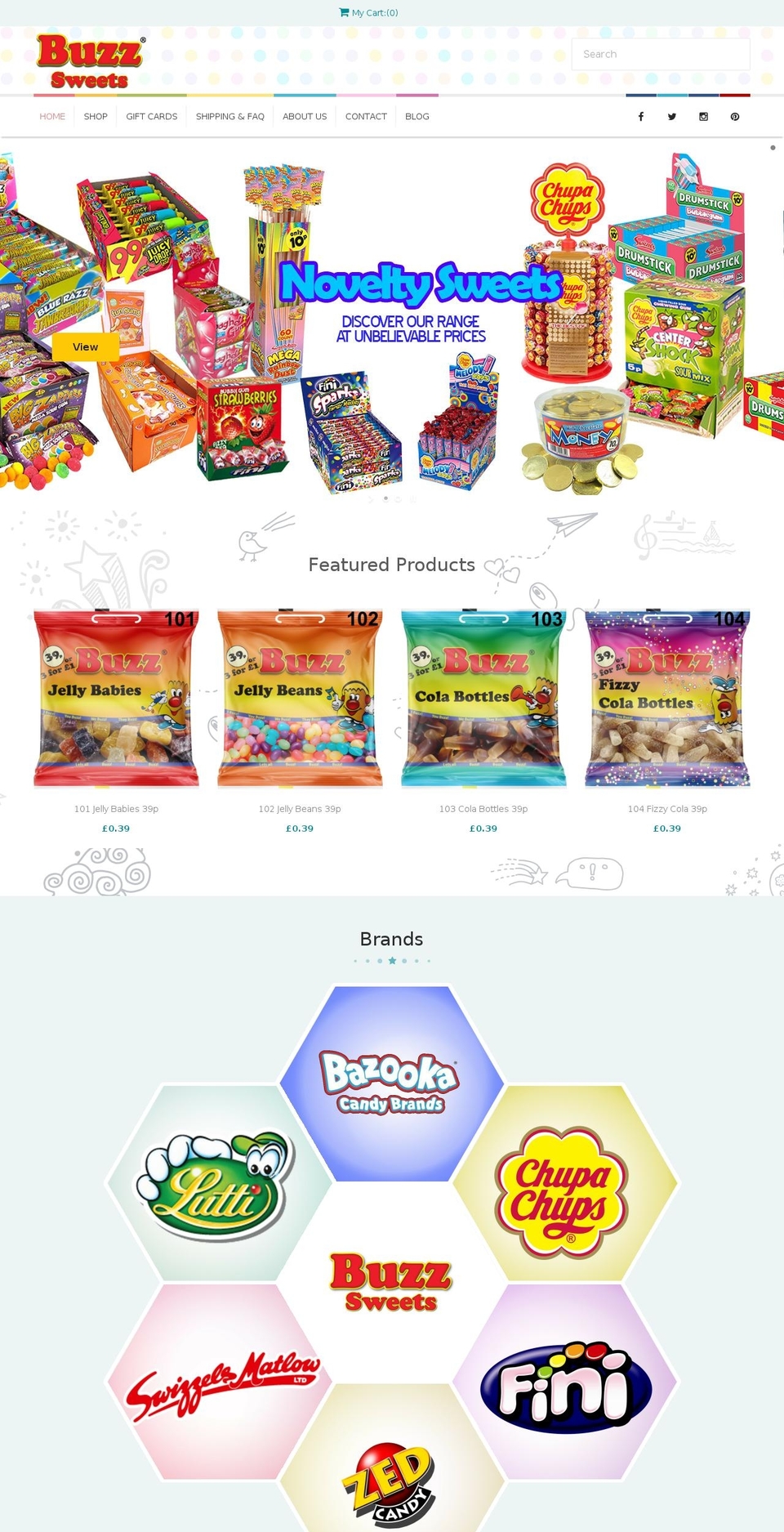 kidslife Shopify theme site example buzzsweetsshop.com