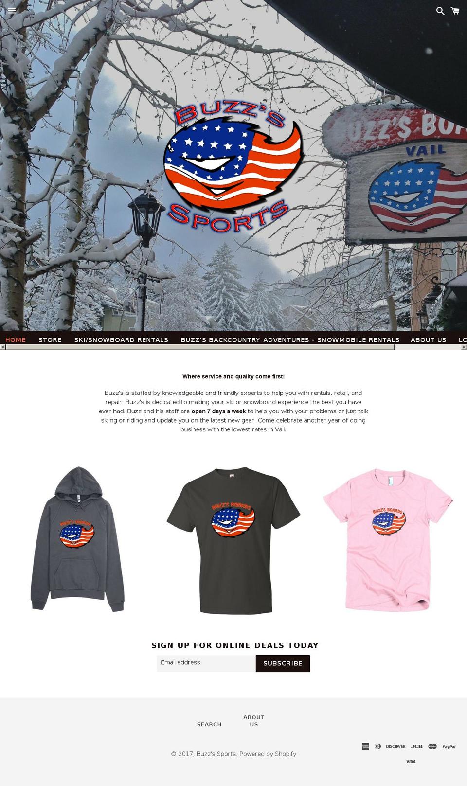 buzzvail.com shopify website screenshot