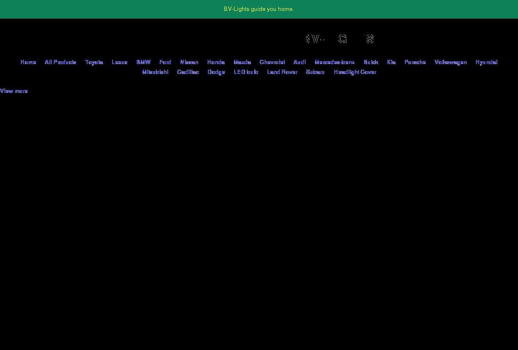 bv-lights.com shopify website screenshot