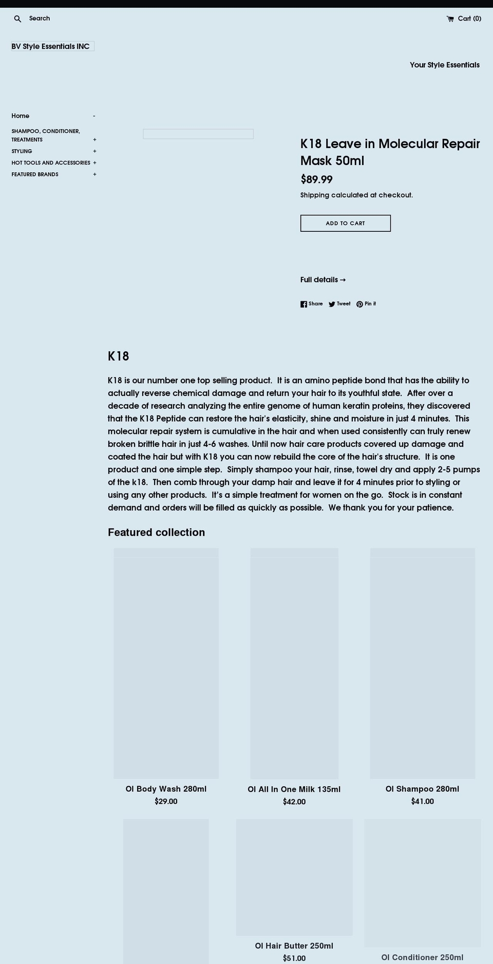 bv-style-essentials-inc.myshopify.com shopify website screenshot
