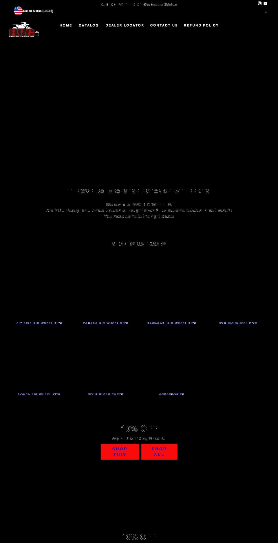 bvcbigwheels.com shopify website screenshot