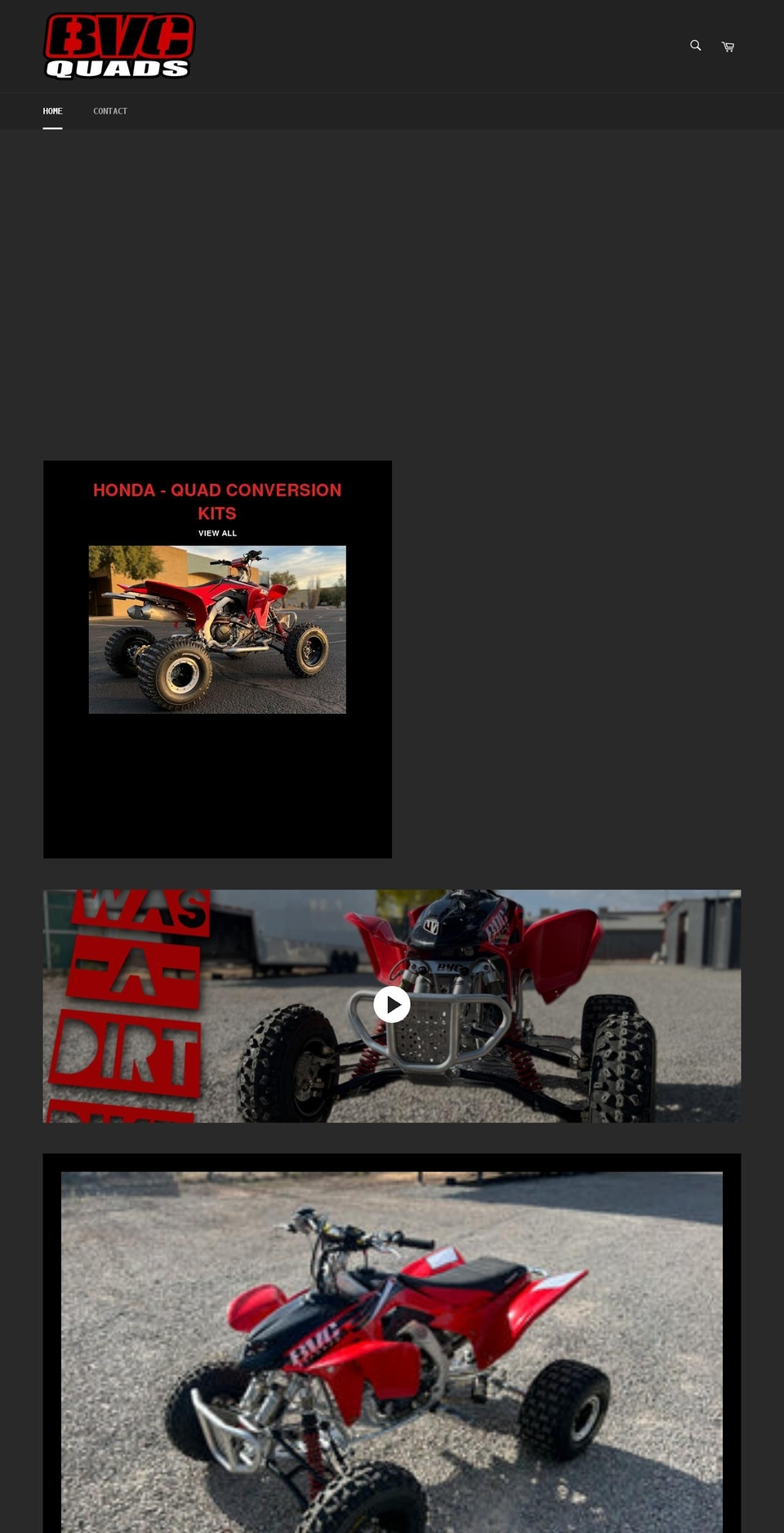 bvcquads.com shopify website screenshot