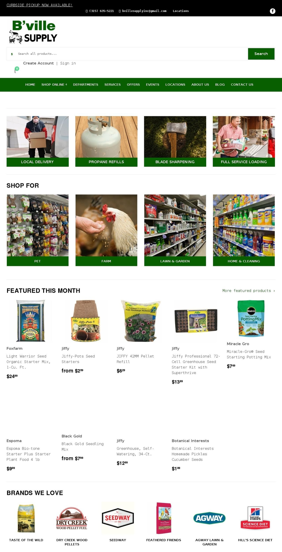 Nucleus Shopify theme site example bvillesupplyinc.com