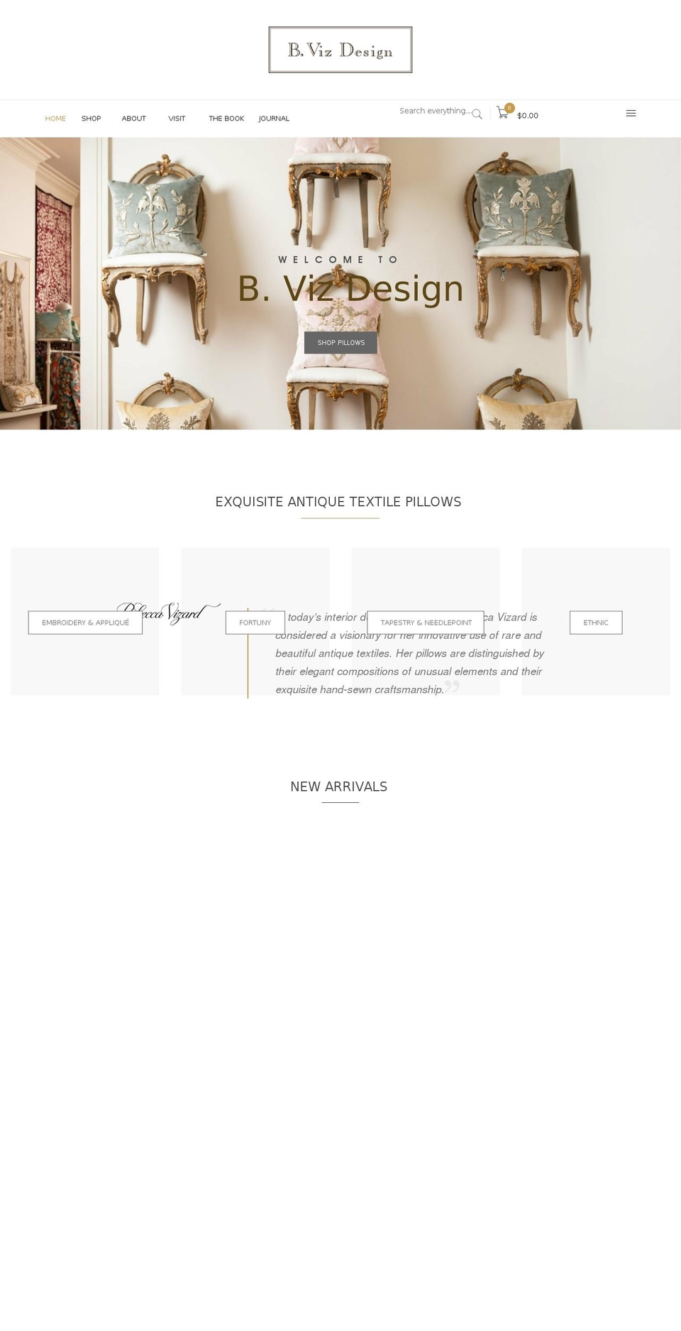 bvizdesign.com shopify website screenshot