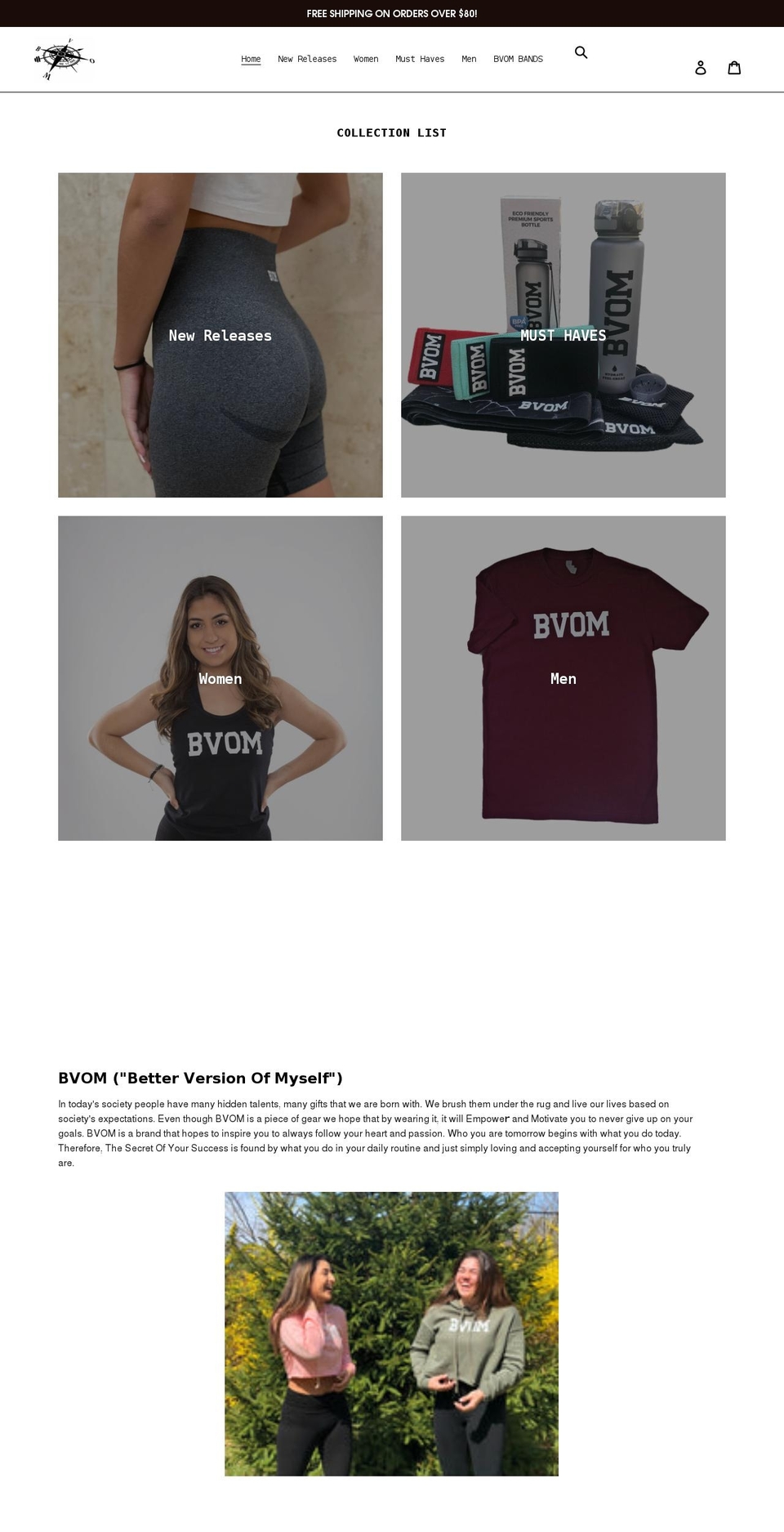 bvom.shop shopify website screenshot