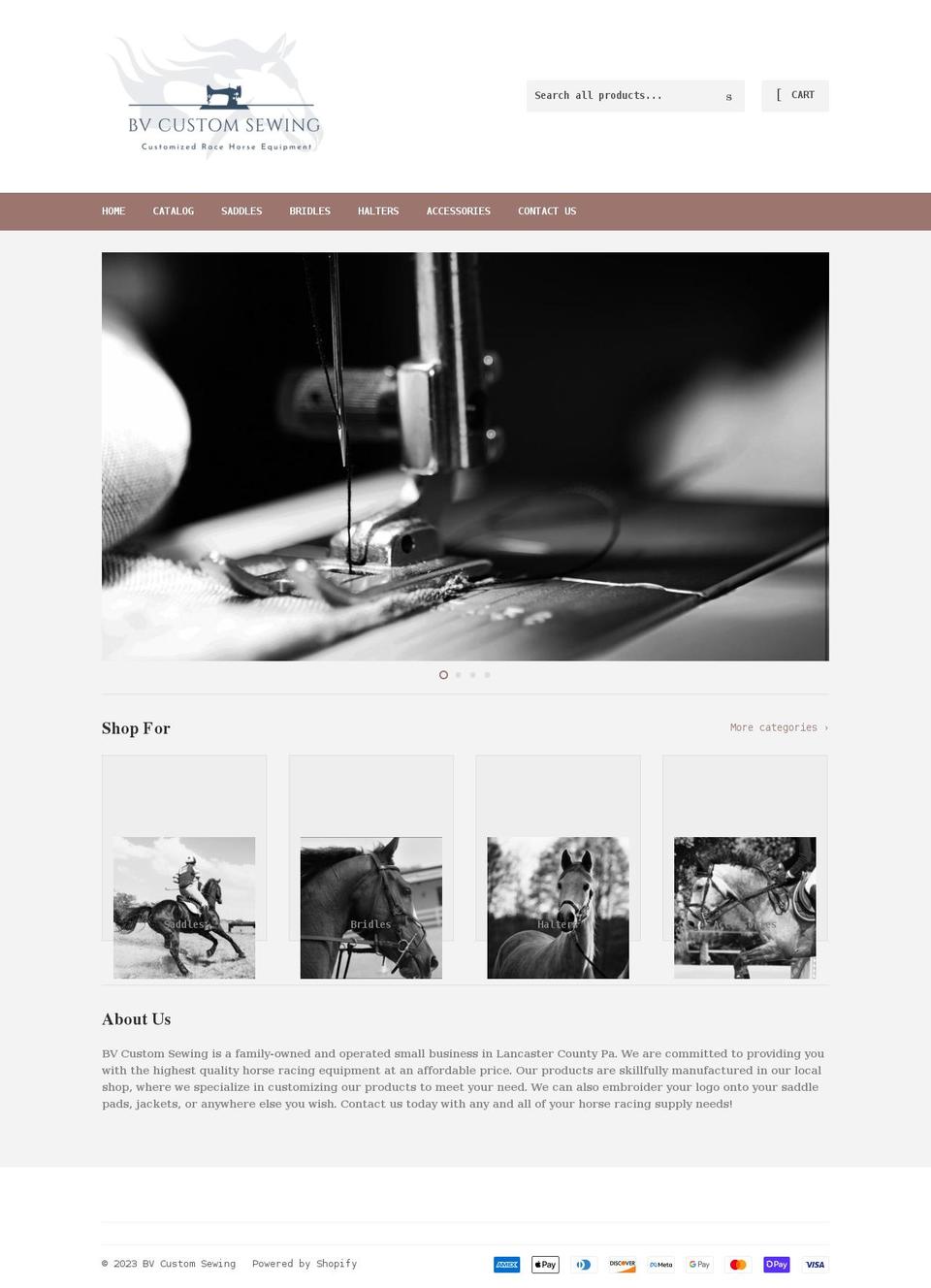 bvsewing.com shopify website screenshot