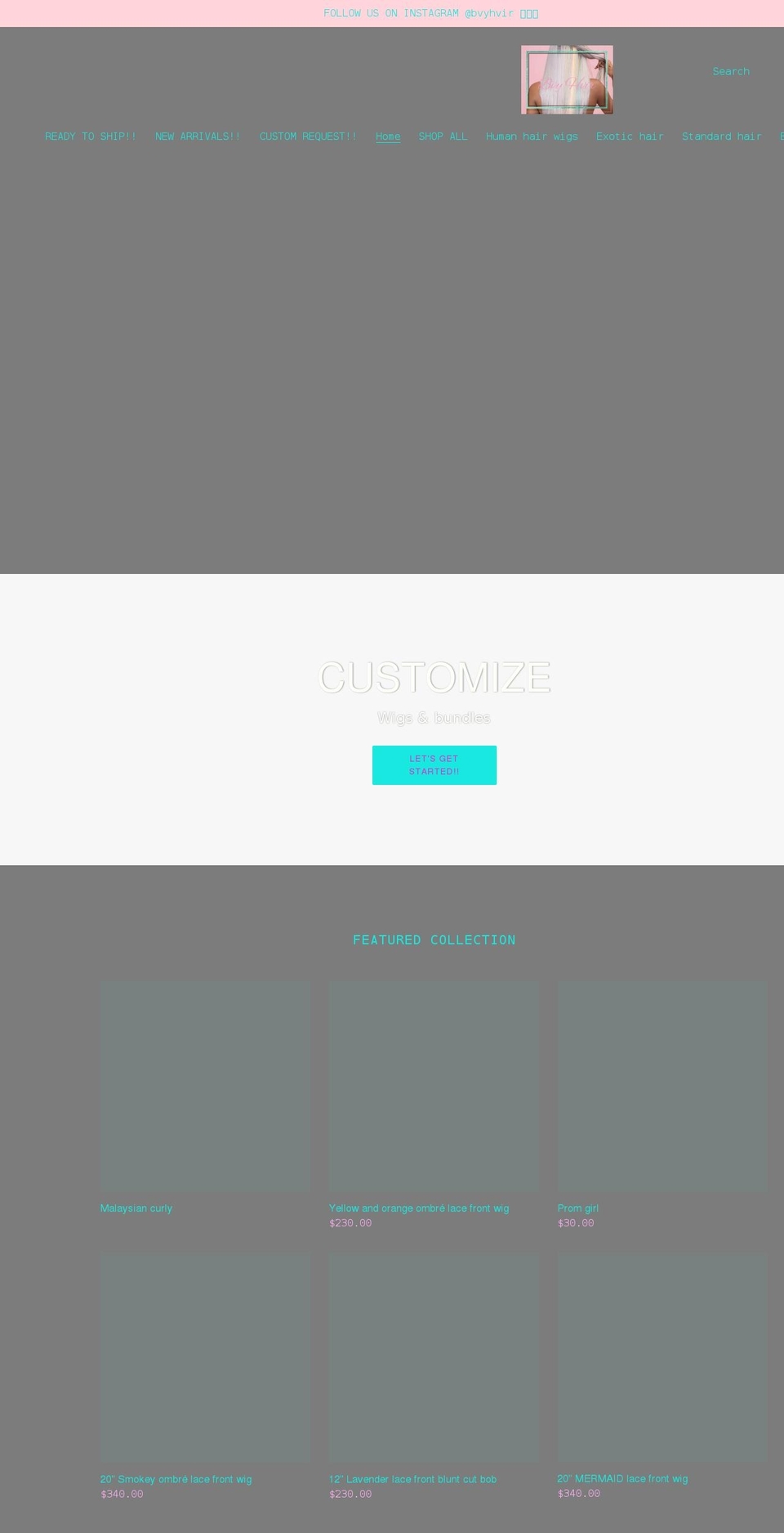 bvyhvir.com shopify website screenshot