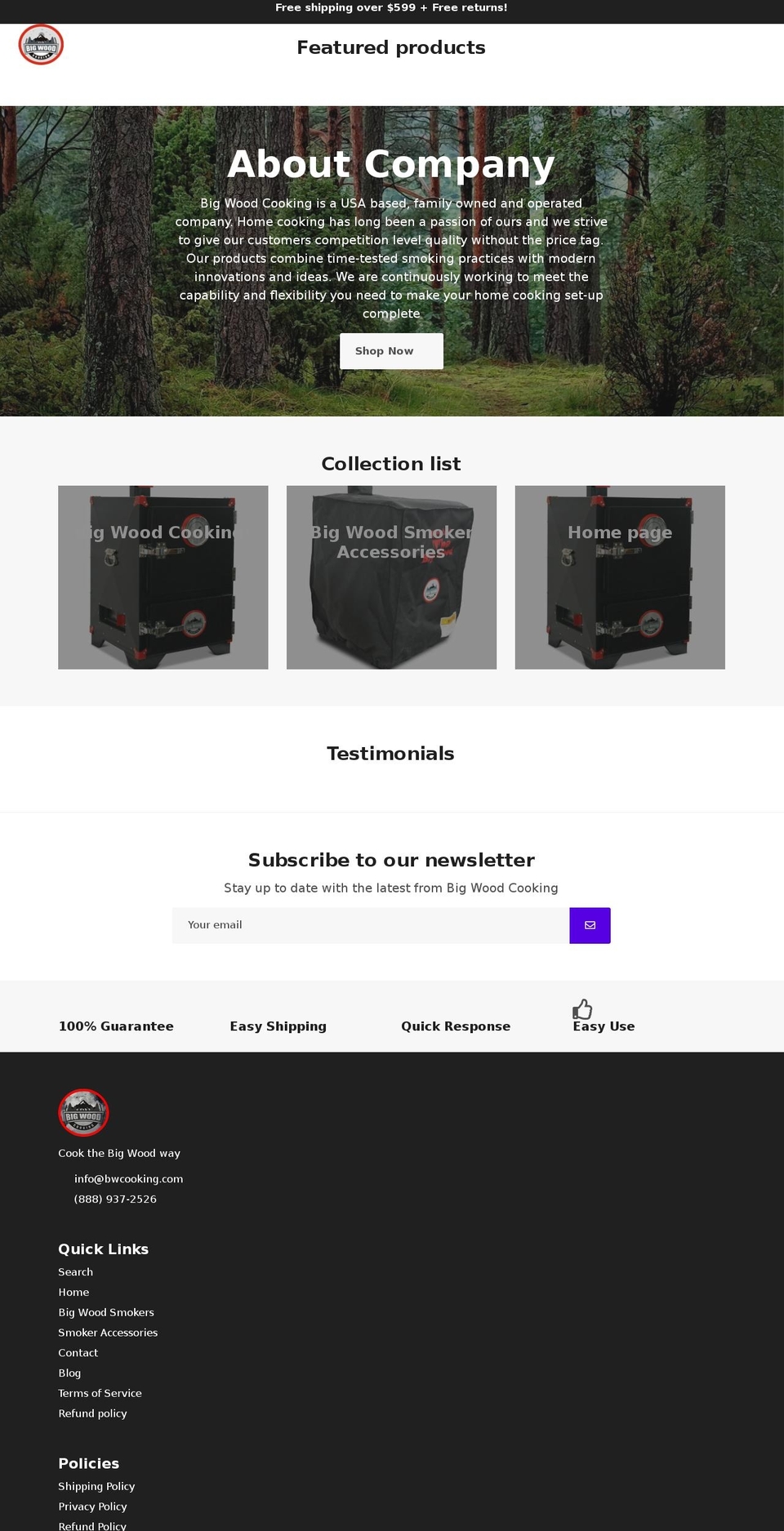 bwcooking.com shopify website screenshot
