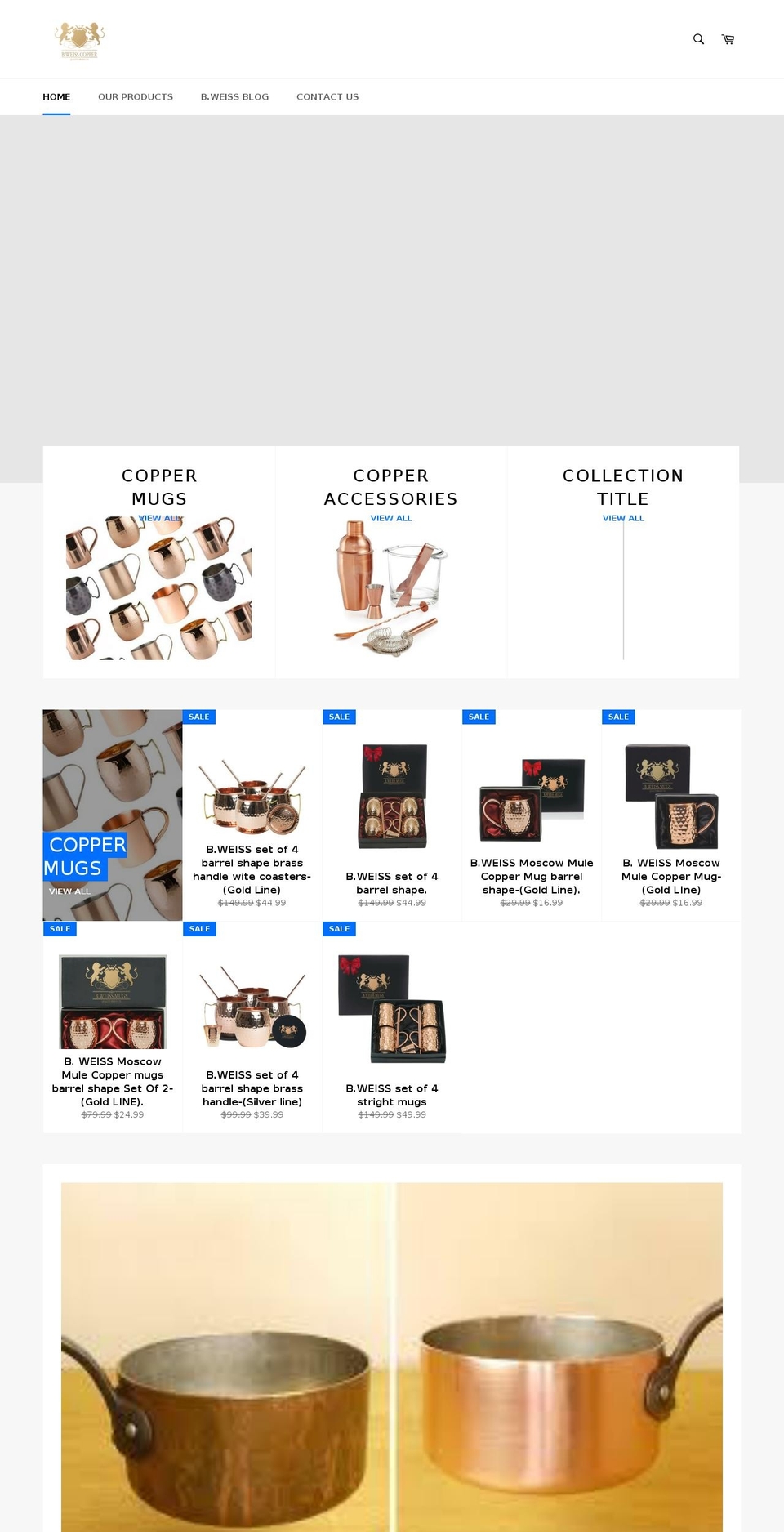 bweisscopper.com shopify website screenshot