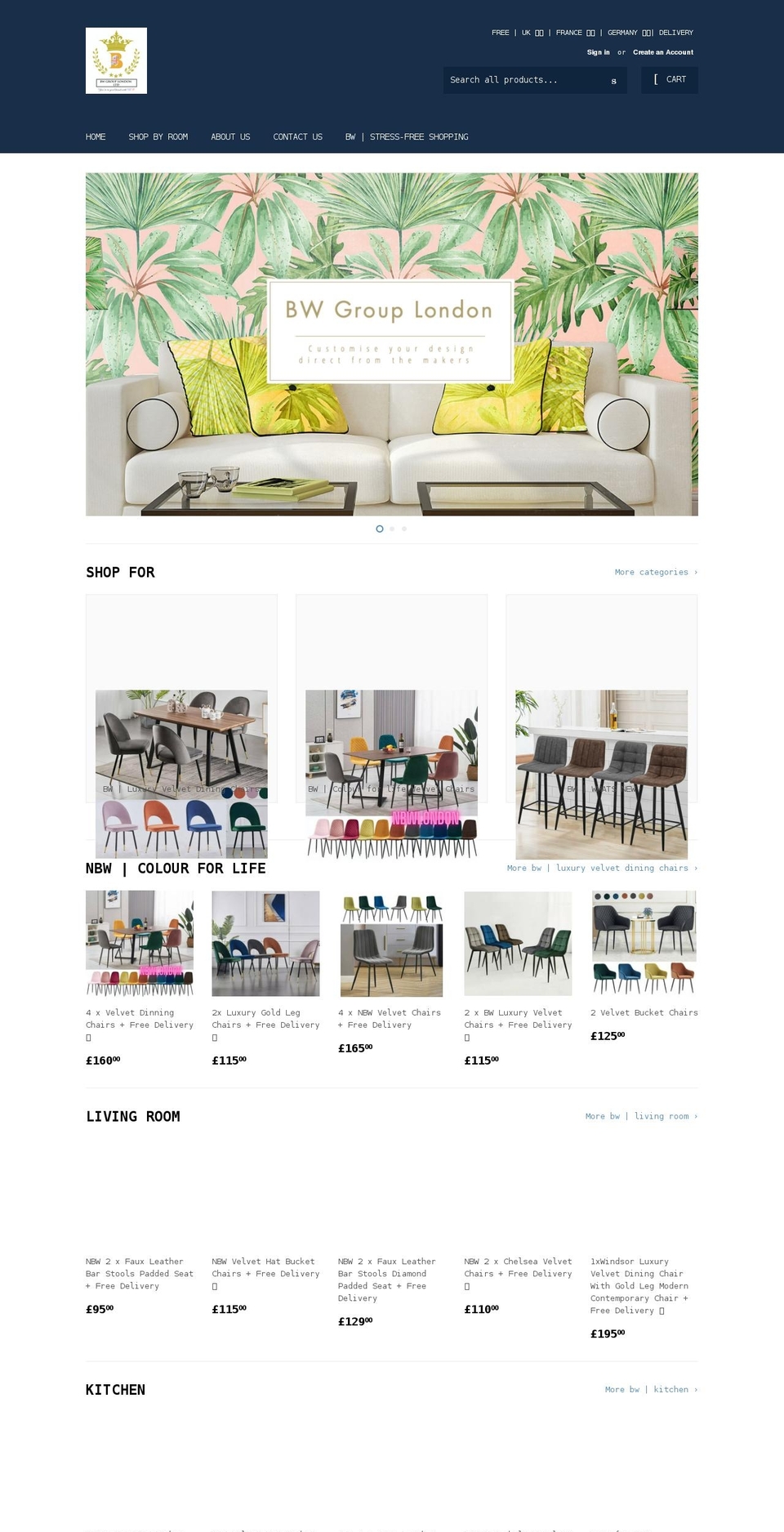 bwgrouplondon.co.uk shopify website screenshot