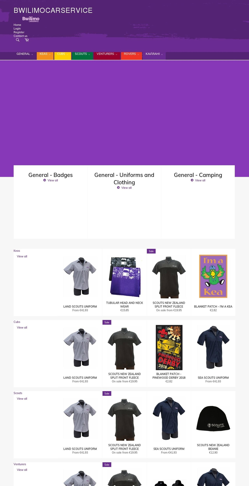 bwilimocarservice.com shopify website screenshot