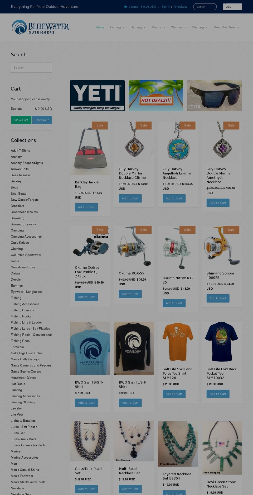 bwofish.com shopify website screenshot