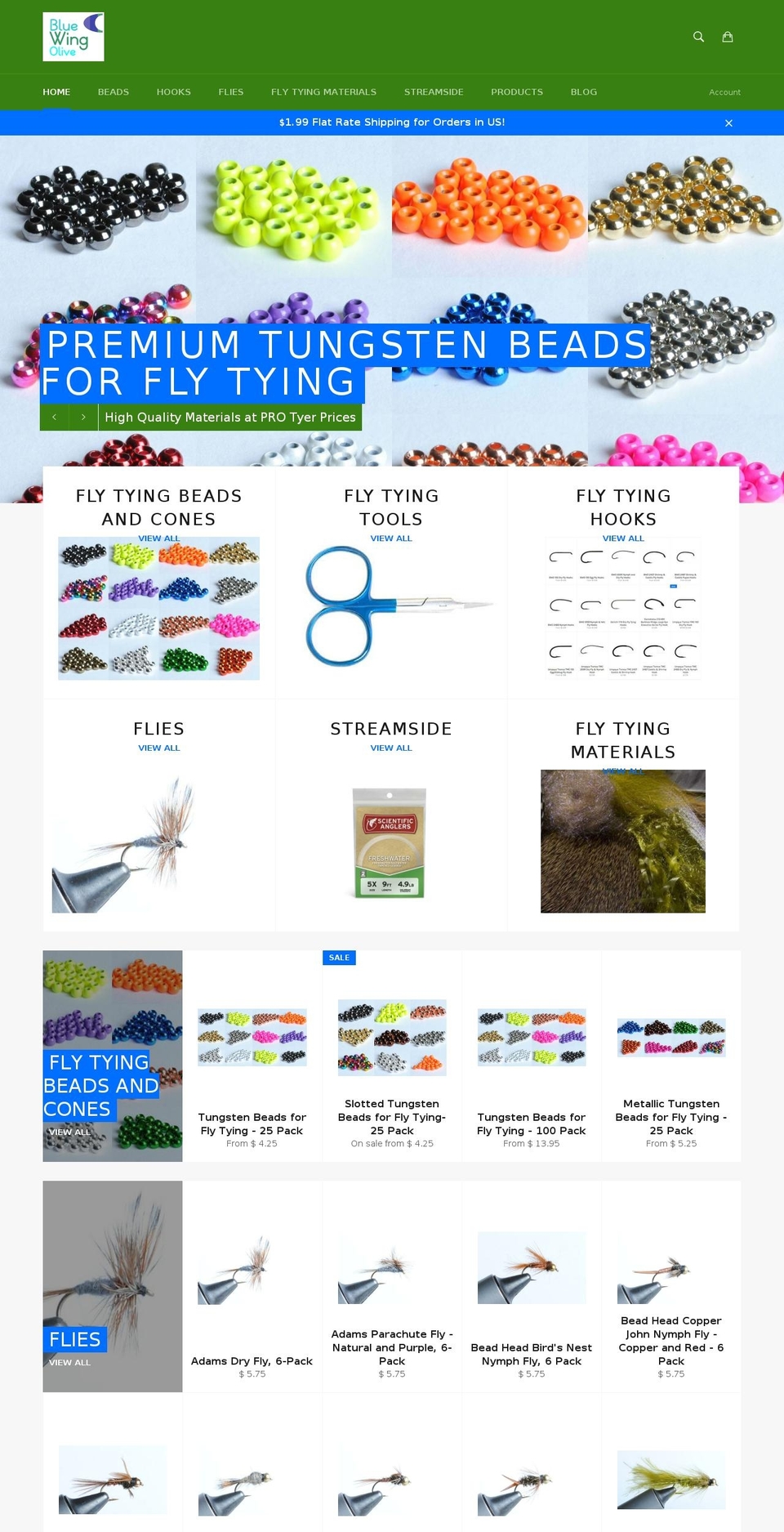 bwofishing.com — Shopify storefront screenshot