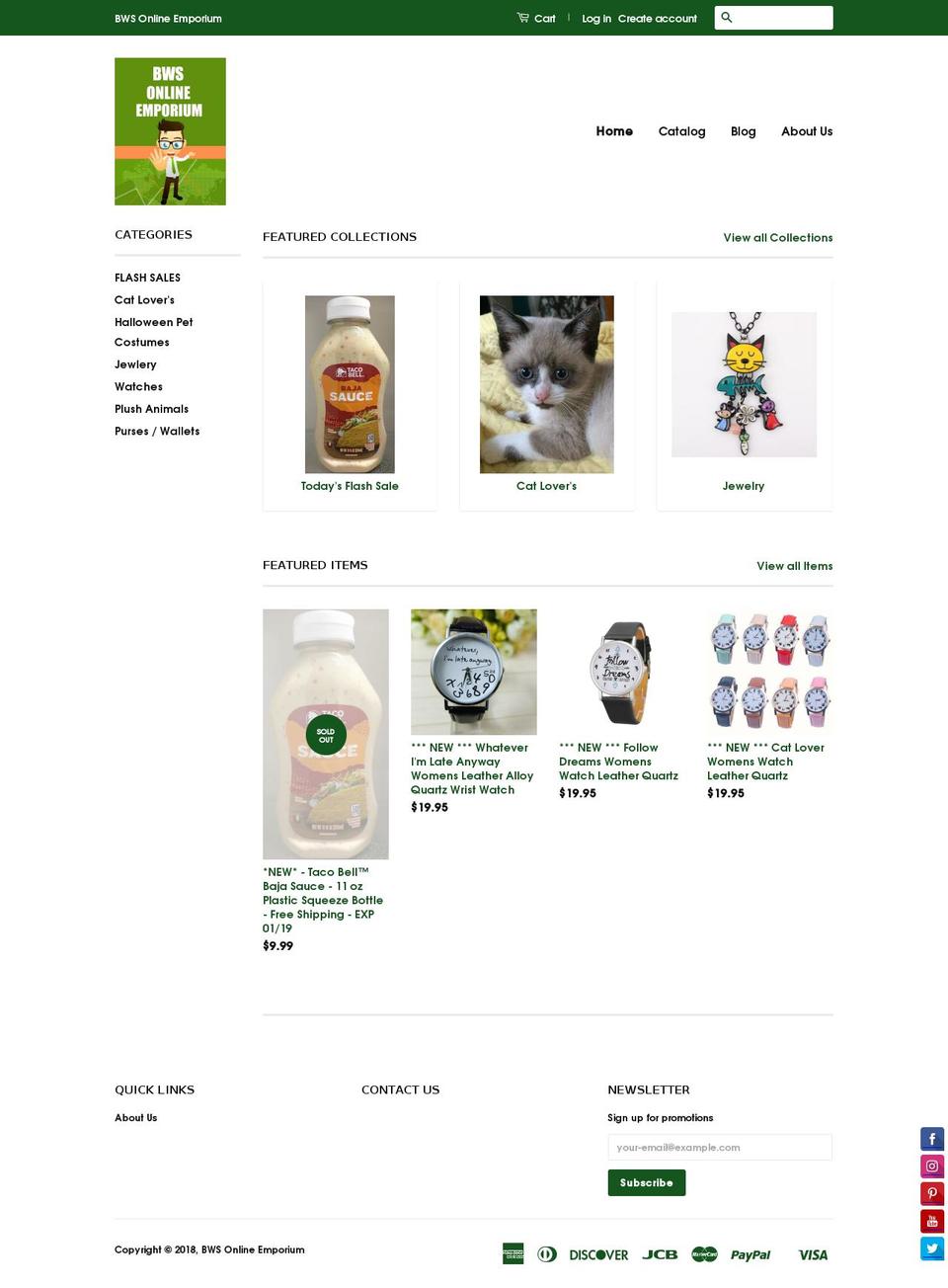 bws-online-emporium.com shopify website screenshot