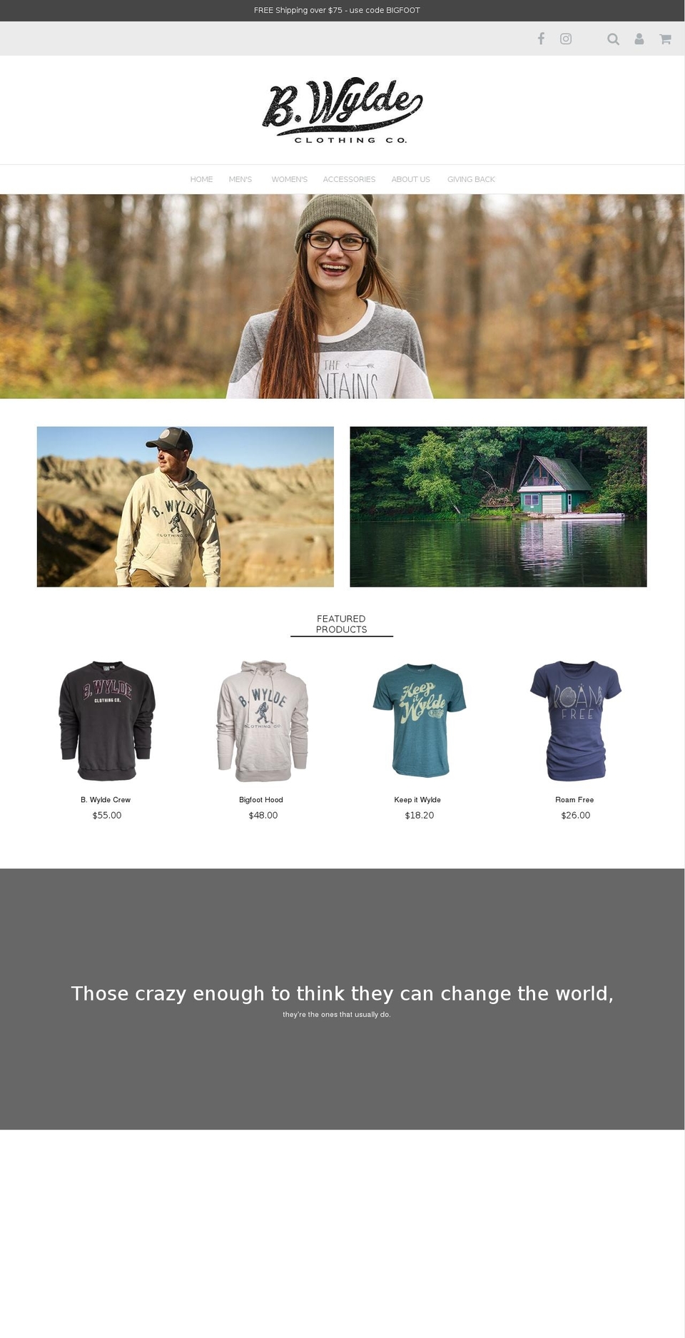 bwyldeclothing.com shopify website screenshot