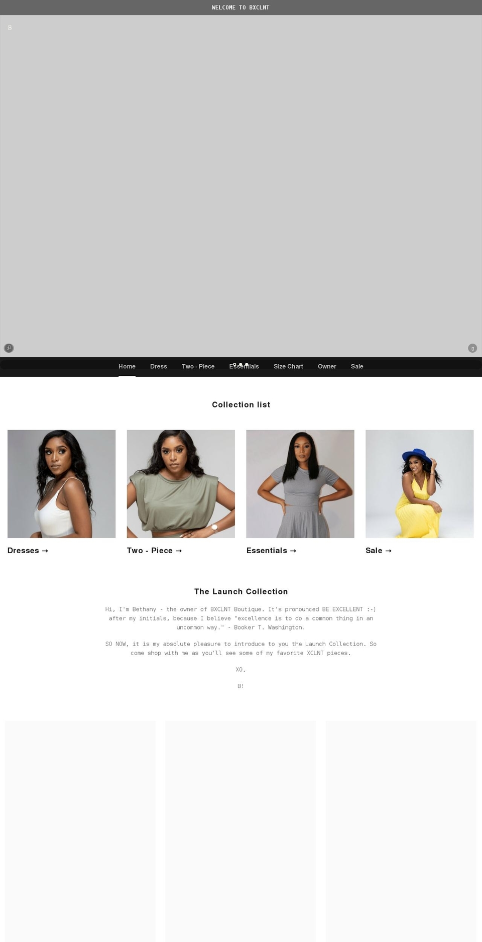 bxclnt.com shopify website screenshot