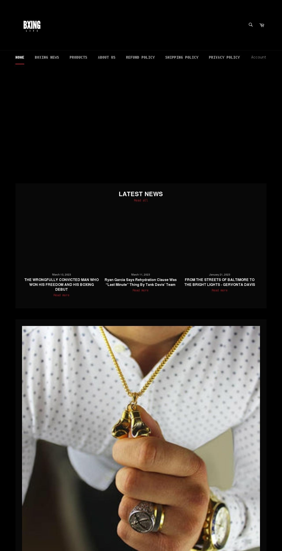 bxinglife.com shopify website screenshot