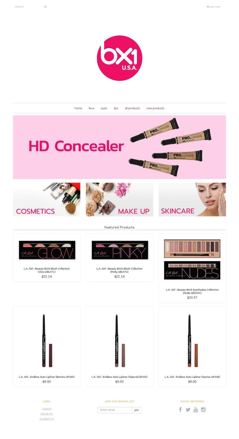bxoneusa.com shopify website screenshot