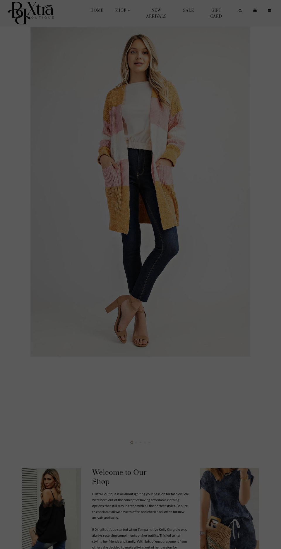 bxtraboutique.com shopify website screenshot