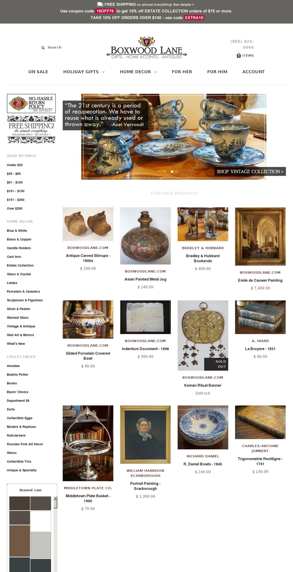 bxwdln.com — Shopify storefront screenshot