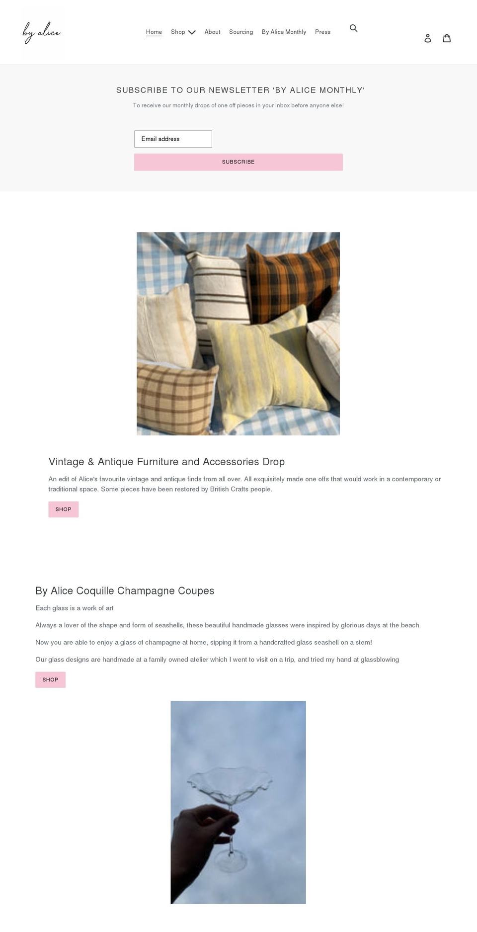 by-alice.co.uk shopify website screenshot