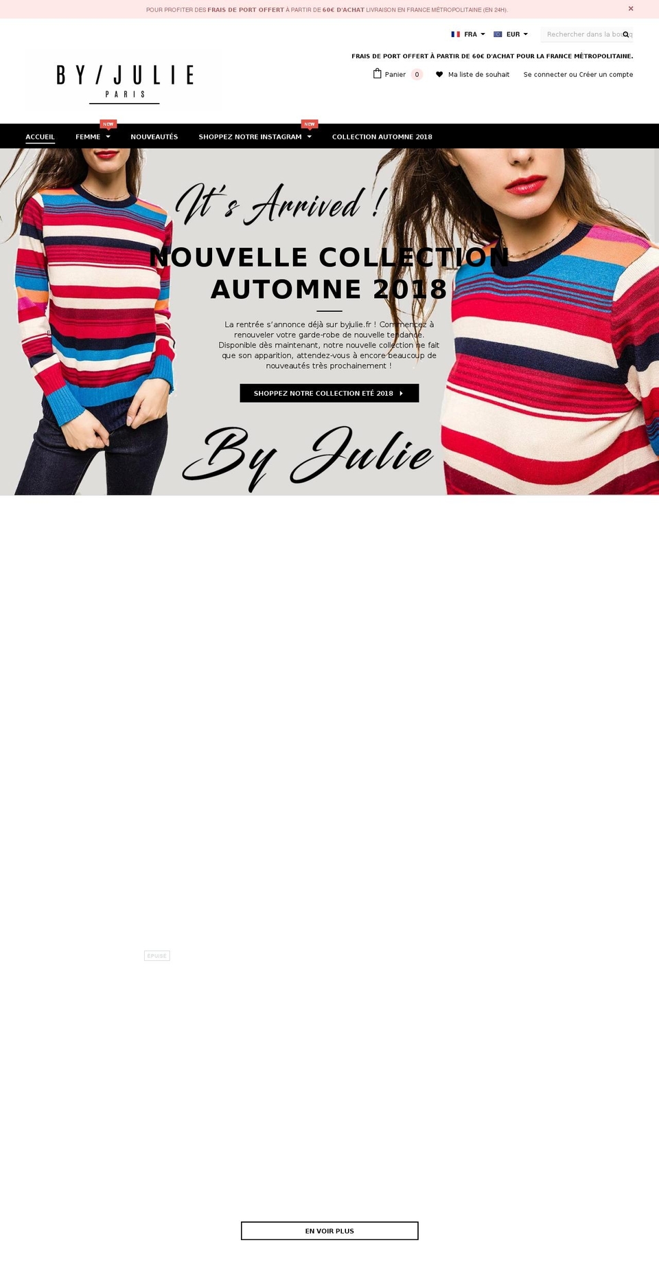 by-julie.com shopify website screenshot