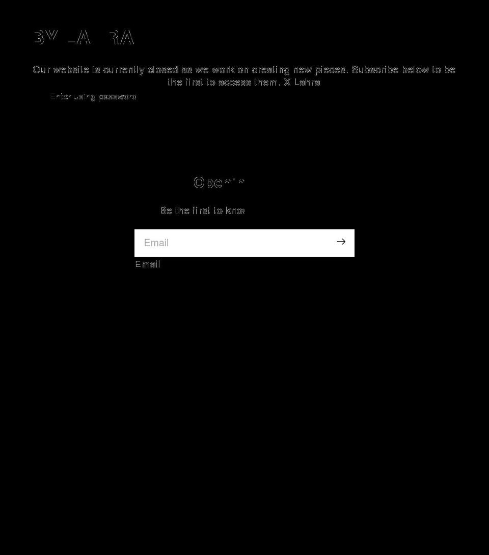 by-lahra.com shopify website screenshot