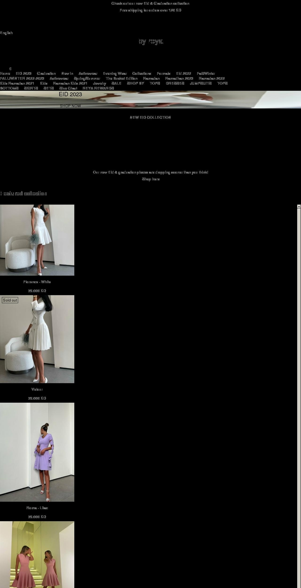 by-reya.com shopify website screenshot