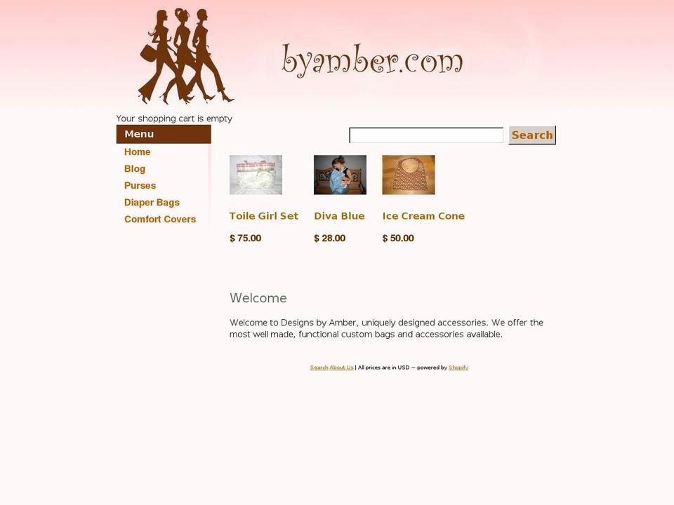 byamber.com — Shopify storefront screenshot