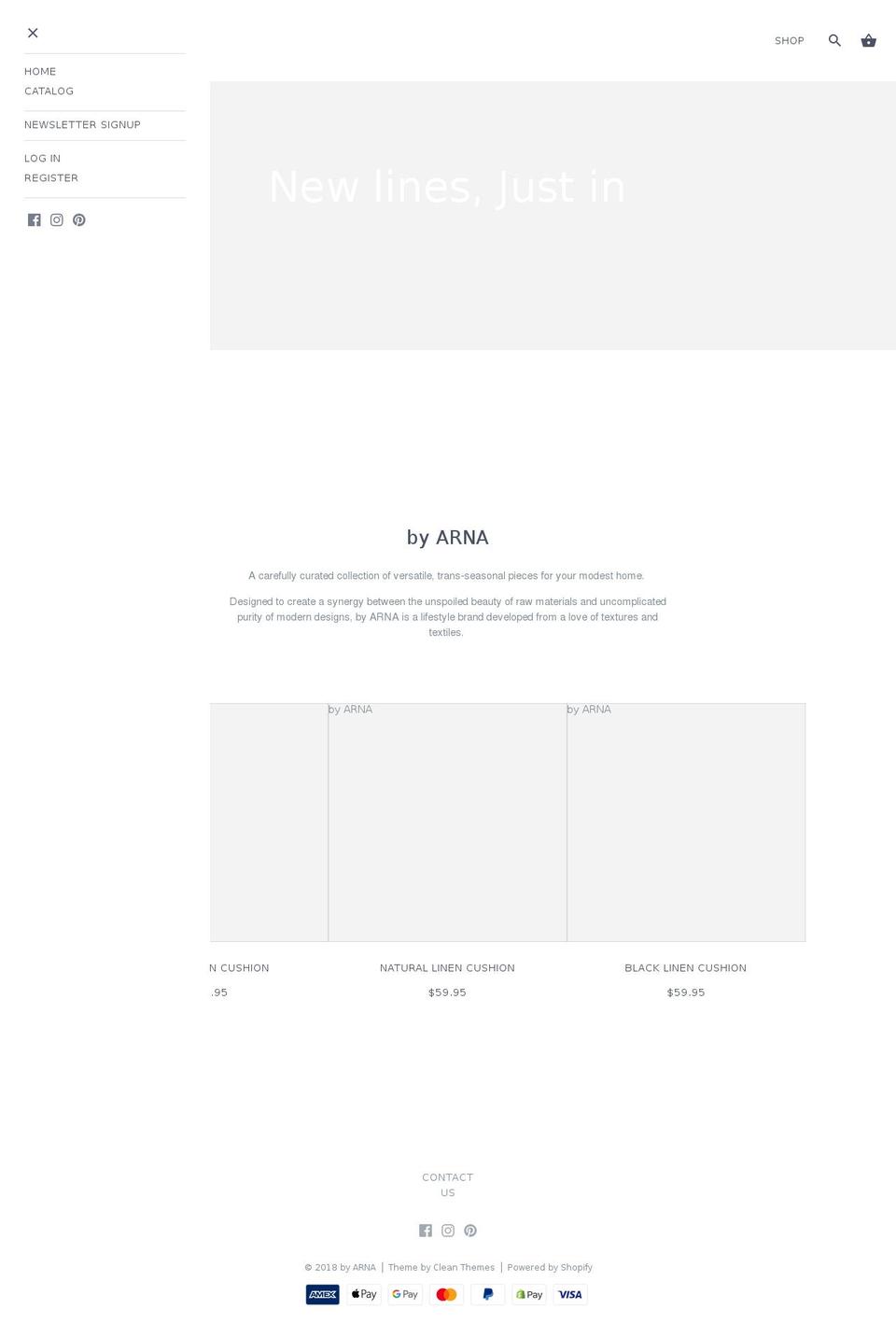 byarna.com — Shopify storefront screenshot
